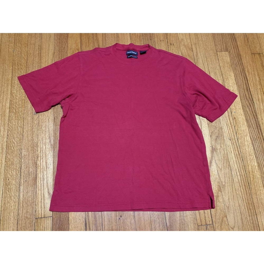 Daniel Bishop 100% Pima Cotton Crew Neck Causal T Shirt Red Size Large